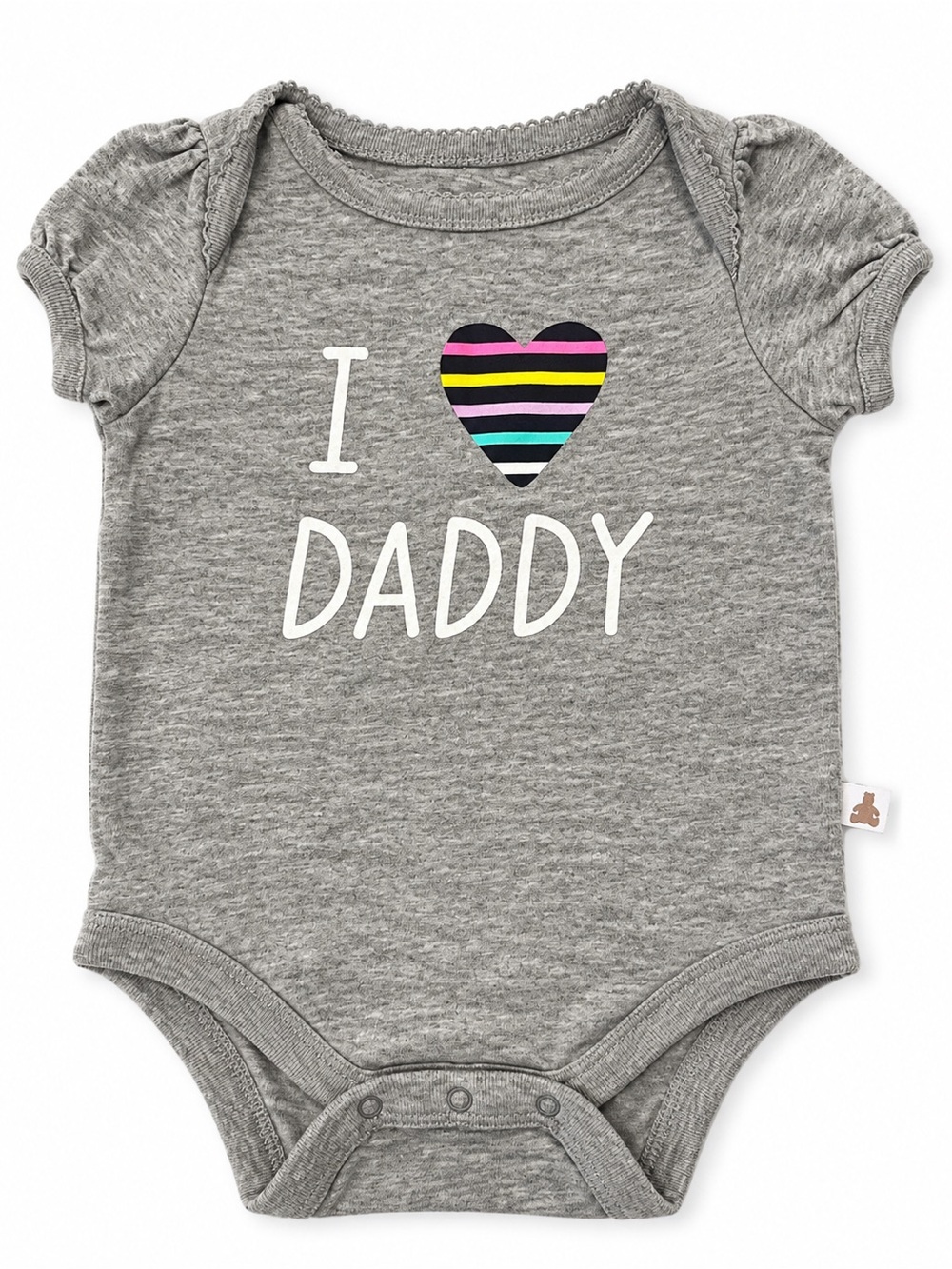 I Love Daddy Grey Baby One-Piece Bodysuit